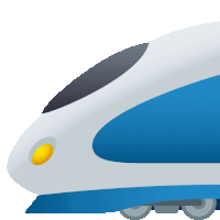 High Speed Train Travel Sticker - High Speed Train Travel Joypixels Stickers