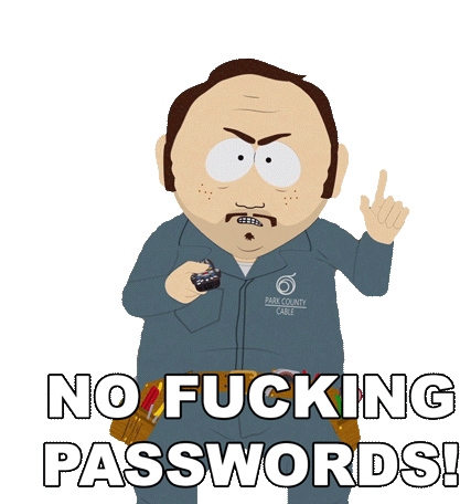 No Fucking Passwords Clark Malkinson Sticker - No Fucking Passwords Clark Malkinson South Park Stickers