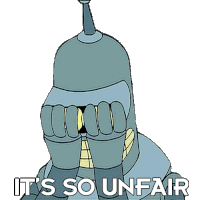 It'S So Unfair Bender Sticker - It'S So Unfair Bender Futurama Stickers