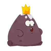 a cartoon character with a crown on top of his head