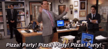 Pizza Party GIF - The Office Andy Pizza GIFs