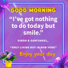 a purple background with a quote from simon and garfunkel