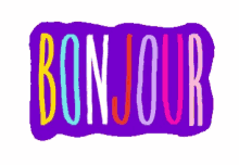 bonjour colorful hello greetings