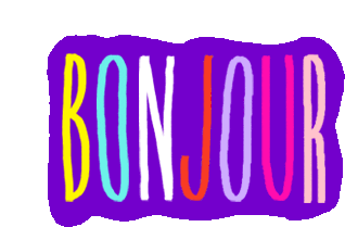 Bonjour Colorful Sticker - Bonjour Colorful Hello Stickers
