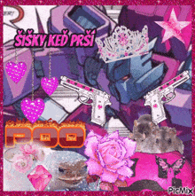 a picture of a robot with the words sisky ked prsi on the top