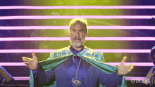 a man in a cape with the word odessa written on the bottom