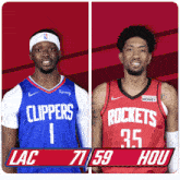 Los Angeles Clippers (71) Vs. Houston Rockets (59) Third-fourth Period Break GIF - Nba Basketball Nba 2021 GIFs