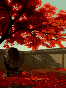 fall autumn leaves pixel art