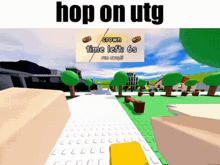 a video game that says hop on utg on the top
