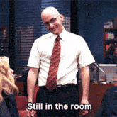 Still In The Room I'M Standing Right Here GIF - Still In The Room I'M Standing Right Here Dean-pelton GIFs
