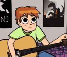 scott pilgrim scott pilgrim vs the animation play guitar guitar guitarist