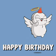 a birthday card with a cartoon character and the words happy birthday