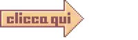 a pixel art arrow pointing to the right with the words clicca qui below it