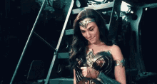 Wonder Woman Smile GIF - Wonder Woman Smile Look Down GIFs