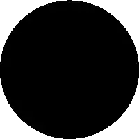 a pixel art of a black circle on a white background