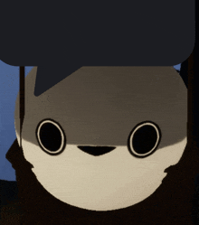 a cartoon character has a speech bubble above its head