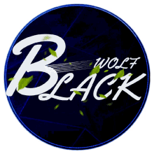 wolf black logo circle leaves