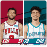 Chicago Bulls (51) Vs. Charlotte Hornets (79) Half-time Break GIF - Nba Basketball Nba 2021 GIFs