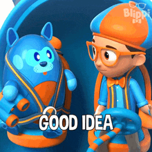 Good Idea Blippi GIF - Good Idea Blippi Blippi Wonders Educational Cartoons For Kids GIFs