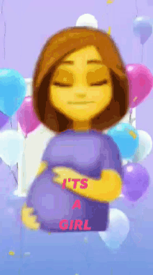 Pregnant Its A Girl GIF - Pregnant Its A Girl Balloons GIFs