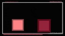 a computer screen shows two red squares and the words coral record