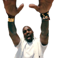 Put Your Hands Up Kanye West Sticker - Put Your Hands Up Kanye West Otis Song Stickers