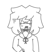 a drawing of a girl with glasses and a bow tie