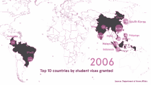 Top10countries By Student Visas Granted World Map GIF - Top10countries By Student Visas Granted World Map V Isa Granted GIFs