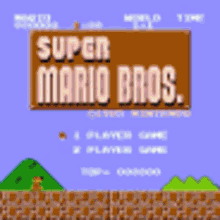 a blurred image of a video game called super mario 2 .