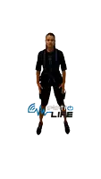 a man is jumping in the air in front of a sign that says eletrolife
