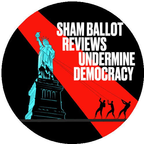 Sham Ballot Reviews Undermine Democracy Elections Sticker - Sham Ballot Reviews Undermine Democracy Elections Election Night Stickers