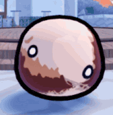 a cartoon drawing of a sphere with circles on it
