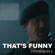 That'S Funny Barney Ross GIF - That'S Funny Barney Ross Sylvester Stallone GIFs