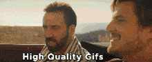 two men in a car with the words high quality gifs