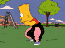 Bart Running Man Dance GIF