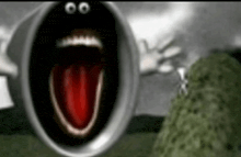 a close up of a person 's mouth with a red tongue out