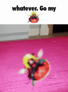 a picture of a toy that says " whatever go my " on it