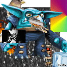 a picture of a troll with the word picmix on the bottom right
