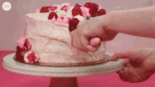 cake pink frosting dessert country living