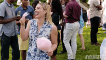Eating Cotton Candy GIF - Kelsey Peters Hilary Duff Eat Cotton Candy GIFs