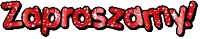 the word zaproszamy is written in red letters