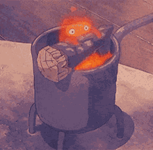 howls moving castle calcifer aesthetic cute
