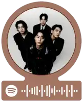 a group of young men are standing in a circle with a spotify logo below them