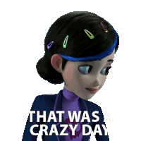 That Was A Crazy Day Claire Nuñez Sticker - That Was A Crazy Day Claire Nuñez Trollhunters Tales Of Arcadia Stickers