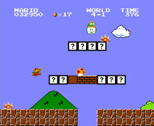 a screenshot of a video game called mario shows a time of 376 seconds