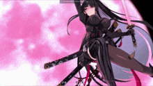 a girl holding a sword with the words to exit full screen visible