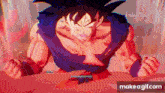a gif of goku from dragon ball z is being made by baby zone