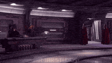 jar jar studios is written on the bottom of a picture of a room