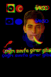 a blurry picture of a man with the word wsd on the bottom right