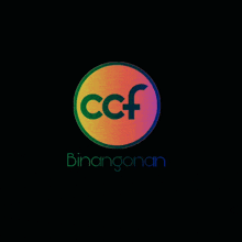 a logo for a company called ccf with a black background